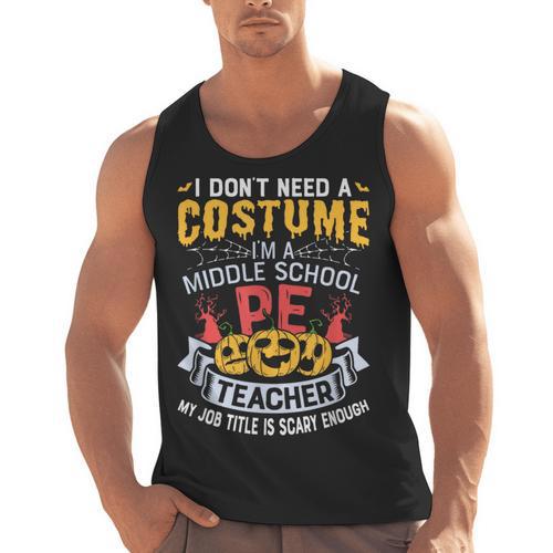 Physical Education School PE Teacher Halloween Costume Men Women Men Tank Top - teacherstshirts.com CA