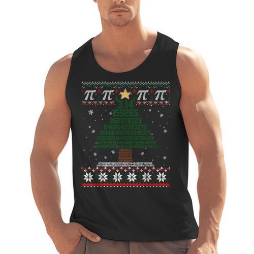 Pi Tree Christmas Math Teacher Ugly Sweater Men Women Kids Men Tank Top - teacherstshirts.com AU