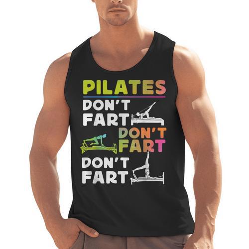 Pilates Instructor Teacher Watercolor Pilates Don't Fart Men Women Kids Men Tank Top - teacherstshirts.com DE
