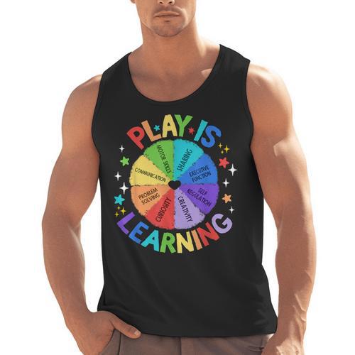 Play Is Learning Teacher Kindergarten For Men Women Kids Men Tank Top - teacherstshirts.com CA