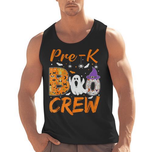 Pre K Boo Crew Teacher Student Halloween Pre Kindergarten Men Tank Top - teacherstshirts.com AU
