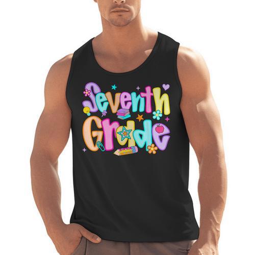 Preppy Seventh Grade Back To School 7th Grade Teachers Girls Men Tank Top - teacherstshirts.com UK