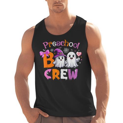 Preschool Boo Crew Preschool Halloween Costume Teacher Kid Men Tank Top - teacherstshirts.com CA