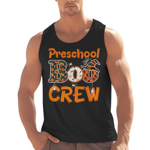 Preschool Boo Crew Halloween Teachers Students Costume Men Tank Top - teacherstshirts.com UK