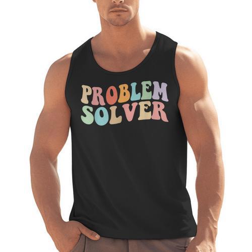 Problem Solver School Work Staff Front Desk Teacher Men Tank Top - teacherstshirts.com AU