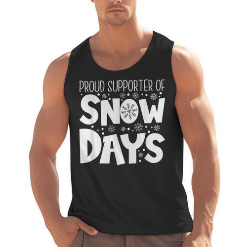 Proud Supporter Of Snow Days Teacher Christmas Men Women Men Tank Top - teacherstshirts.com