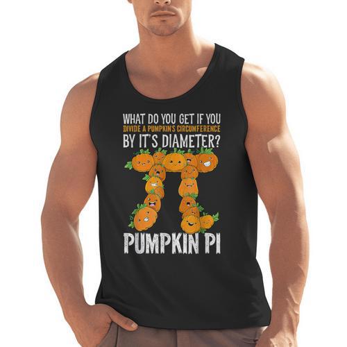 Pumpkin Pi Math Teacher Halloween Geometry Men Tank Top - teacherstshirts.com CA