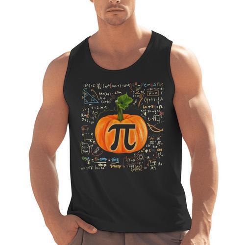 Pumpkin Pi Math Teacher Halloween Pumpkin Pi Men Tank Top - teacherstshirts.com AU