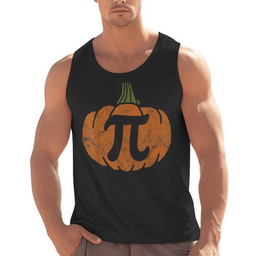 Pumpkin Pi Math Teacher Halloween Thanksgiving Day Costume Men Women Kids Men Tank Top - teacherstshirts.com UK