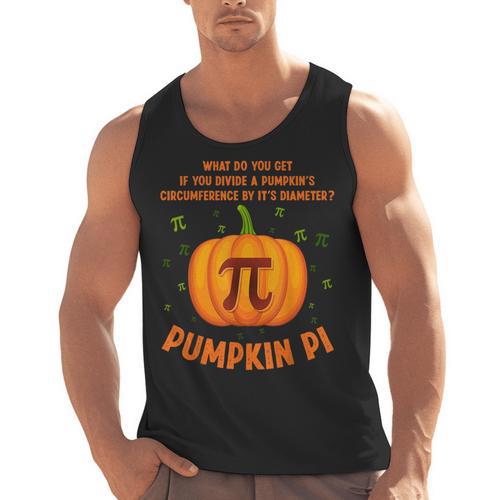 Pumpkin Pie Pi Math Teacher Shirt Halloween Men Adult Men Tank Top - teacherstshirts.com