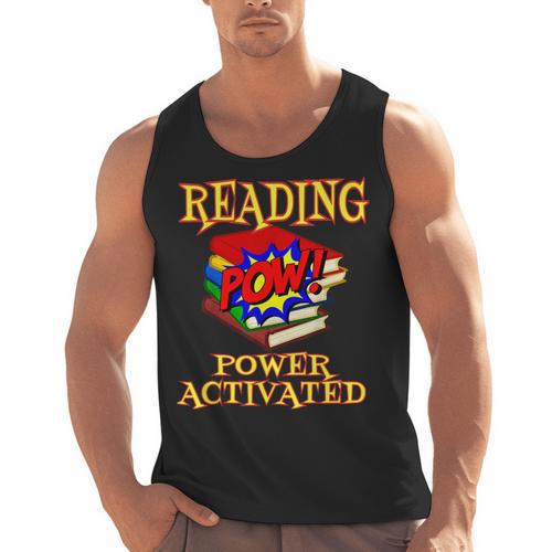 Reading Super Power Activated Superhero Teacher Or Student Men Women Girls Kids Men Tank Top - teacherstshirts.com UK