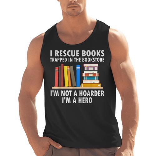 I Rescue Books Trapped In The Bookstore Book Teacher For Men Women Men Tank Top - teacherstshirts.com DE