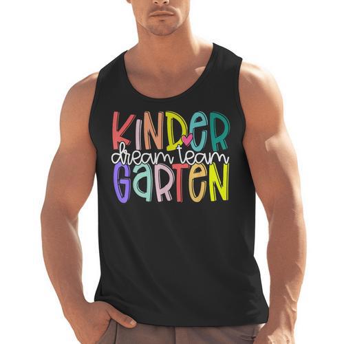 Retro Kindergarten Dream Team Back To School Teacher Kids Men Tank Top - teacherstshirts.com AU