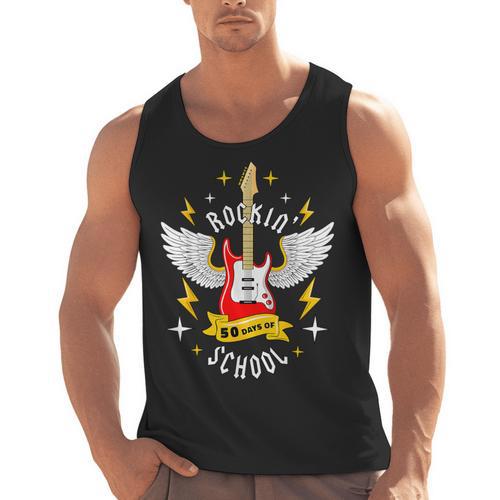 Rockin 50 Days Of School 50th Day Of School Teacher Student Men Women Girls Kids Men Tank Top - teacherstshirts.com AU
