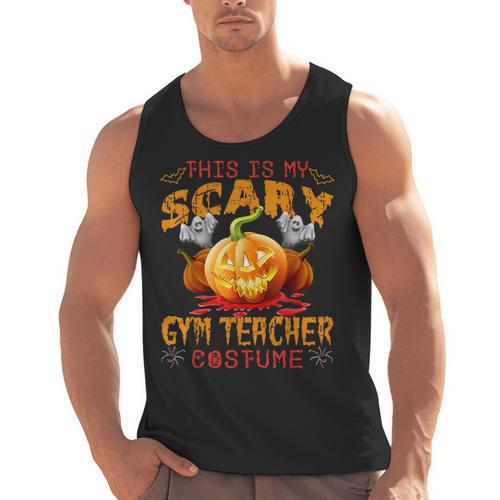 This Is My Scary Gym Teacher Costume Pumpkin Halloween Men Women Men Tank Top - teacherstshirts.com CA