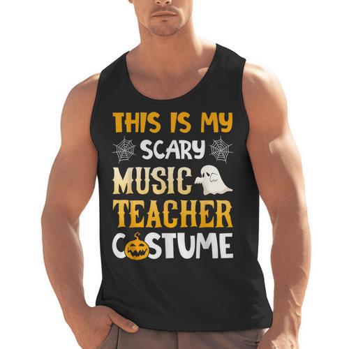 This Is My Scary Music Teacher Halloween Costumes Pajama Men Tank Top - teacherstshirts.com