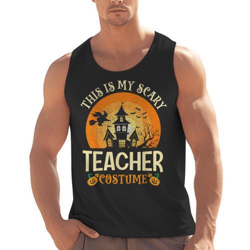 This Is My Scary Teacher Costume Halloween Men Tank Top - teacherstshirts.com AU