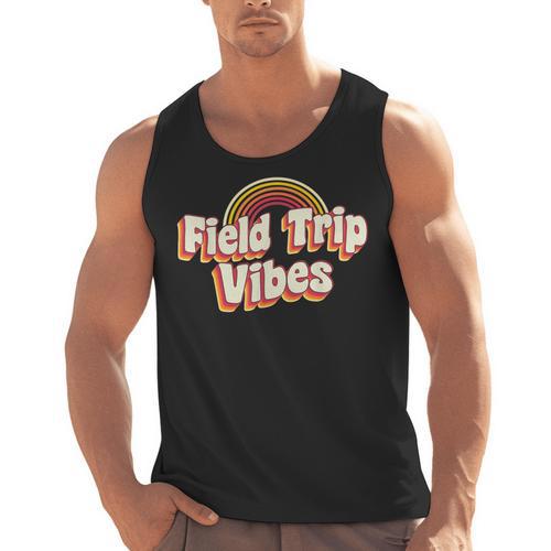 School Bus Trip Vibes Students Teachers Students Field Trip For Men Women Kids Men Tank Top - teacherstshirts.com DE