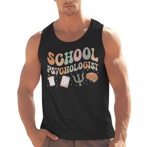 School Psychologist Teacher Psychology School Psychologist Men Tank Top - teacherstshirts.com AU