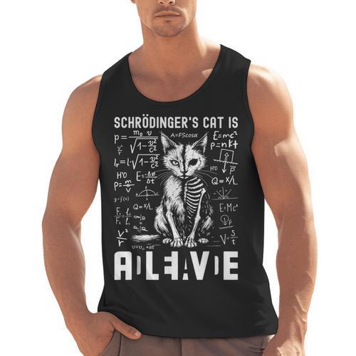 Schrodinger's Cat Dead And Alive Physics Teacher Men Tank Top - teacherstshirts.com AU