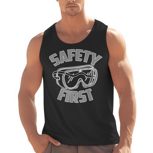 Science Teacher Shirt Safety First STEM STEAM Shirt Men Tank Top - teacherstshirts.com AU