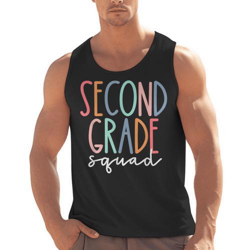 Second Grade Squad 2nd Grade Teacher Women Back To School Men Tank Top - teacherstshirts.com