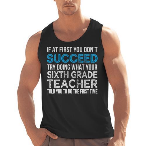Sixth Grade Teacher 6th Grade Teacher T-Shirt Men Tank Top - teacherstshirts.com AU