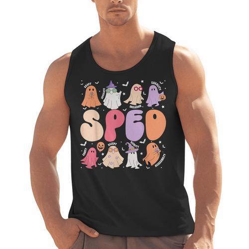 Special Education Teacher Ghosts Halloween SPED Teacher Men Tank Top - teacherstshirts.com AU