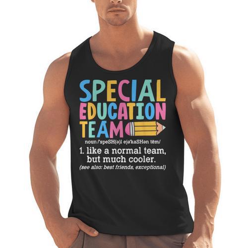 Special Education Team Definition Retro Ed Team Crew Teacher Men Tank Top - teacherstshirts.com AU