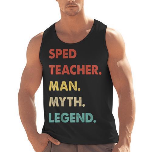 Sped Teacher Man Myth Legend Men Tank Top - teacherstshirts.com CA