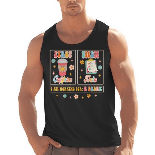 SPED Teacher Special Education First Coffee Then Data For Men Women Men Tank Top - teacherstshirts.com