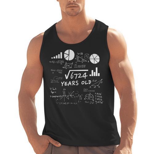 Square Root 82 Year Old Teacher 82nd Birthday For Men Women Kids Men Tank Top - teacherstshirts.com CA