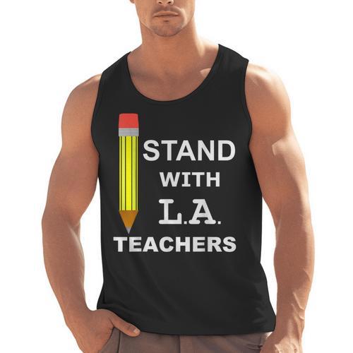Stand With LA Teachers Tshirt United Los Angeles T Shirt Men Women Kids Men Tank Top - teacherstshirts.com