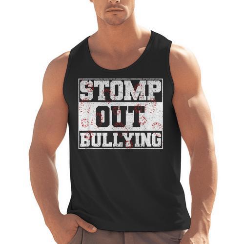 Stomp Out Bullying Back To School Education Teacher Men Tank Top - teacherstshirts.com UK