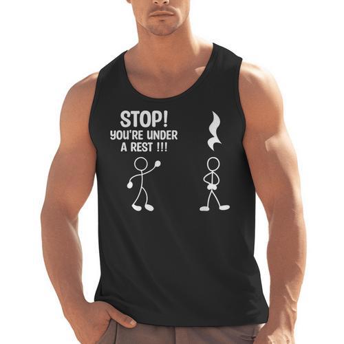 Stop You'Re Under A Rest Music Teacher Men Tank Top - teacherstshirts.com AU