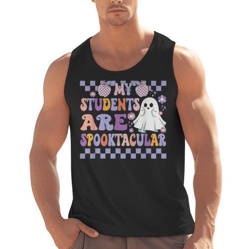 My Students Are Spooktacular Teacher Halloween Vibes Men Tank Top - teacherstshirts.com UK