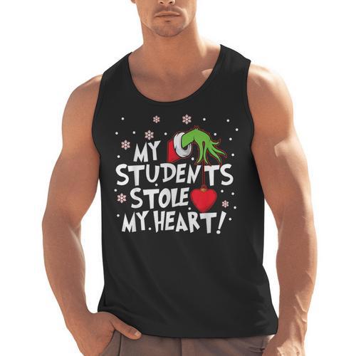 My Students Stole My Heart School Teacher Christmas Men Women Kids Men Tank Top - teacherstshirts.com AU