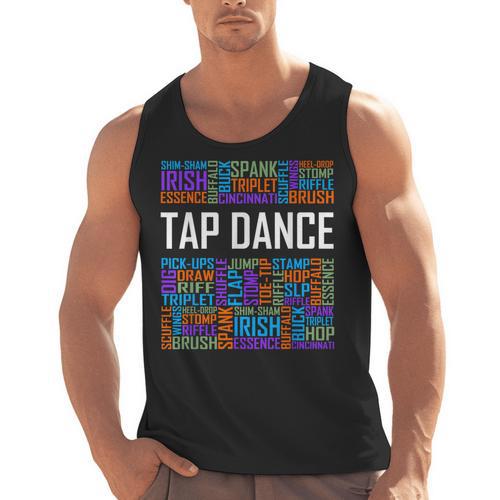 Tap Dance Words Lover Tap Dancer Dancing Teacher Men Tank Top - teacherstshirts.com CA