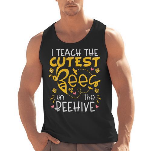 I Teach The Cutest Bees In The Beehive Teacher Men Tank Top - teacherstshirts.com