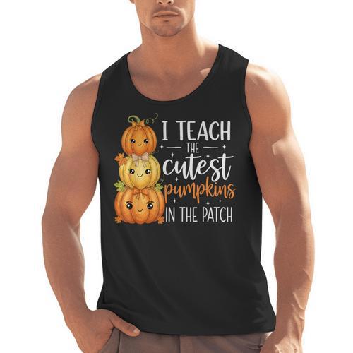 I Teach The Cutest Pumpkins In The Patch Fall Autumn Teacher Men Tank Top - teacherstshirts.com AU