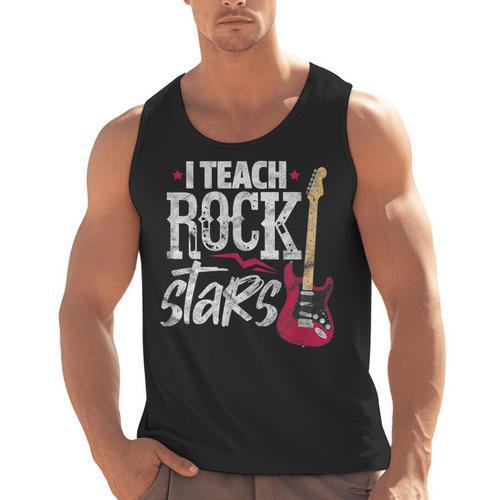 I Teach Rock Stars Music Teacher Guitar Player Men Tank Top - teacherstshirts.com DE