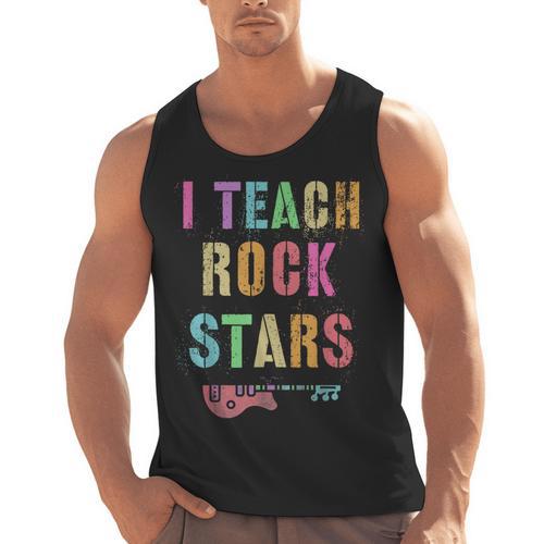 I TEACH ROCKSTARS Band Vibes Teacher Rocks My Music Teaching Men Tank Top - teacherstshirts.com AU