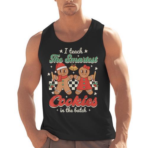 I Teach The Smartest Cookies In The Batch Teacher Christmas For Men Women Kids Men Tank Top - teacherstshirts.com