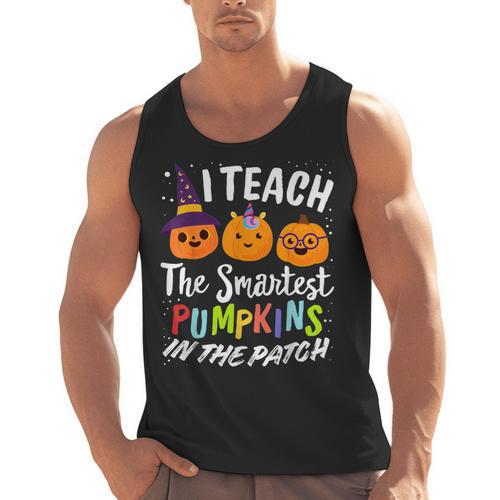 I Teach The Smartest Pumpkins The Patch Teacher Fall Season For Men Women Kids Men Tank Top - teacherstshirts.com AU