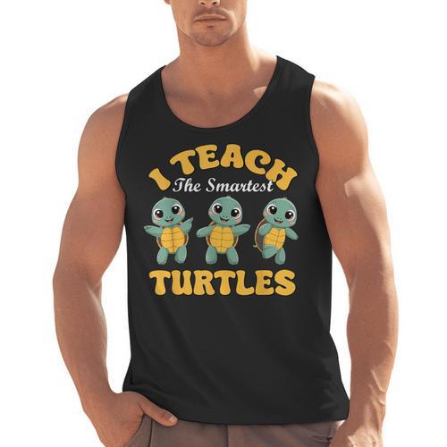 I Teach The Smartest Turtles Thanksgiving Proud Teacher Job Men Tank Top - teacherstshirts.com AU