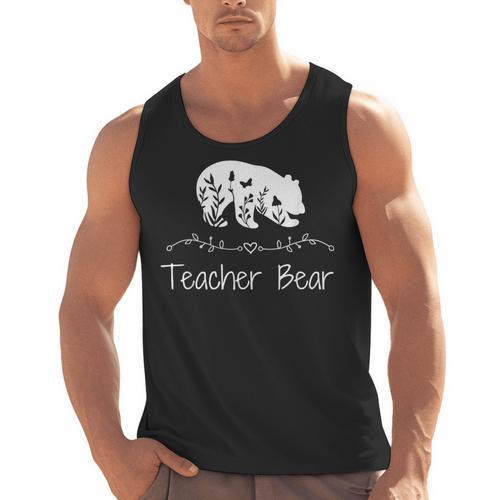 Teacher Bear For Educators Teacher Appreciation Men Tank Top - teacherstshirts.com AU