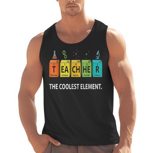 Teacher The Coolest Element Chemistry Periodic Table Science Men Tank Top - teacherstshirts.com UK