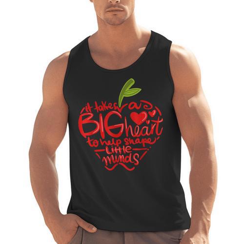 Teacher Day T Shirt Appreciation Day Apple Teach Learn Men Tank Top - teacherstshirts.com DE