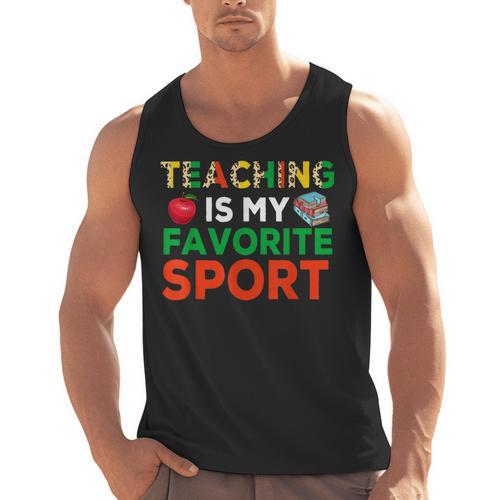 Teacher Is My Favorite Sport Teacher Teaching Lover Men Tank Top - teacherstshirts.com AU