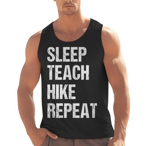 Teacher Hiking Shirt Teaching Hiker T Shirt Men Tank Top - teacherstshirts.com UK